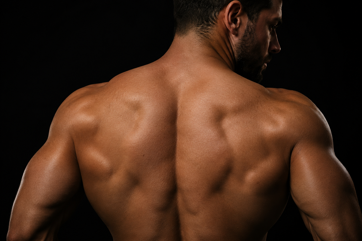 Muscular man’s back and shoulders for men’s laser hair removal at Kalani Clinic Sydney